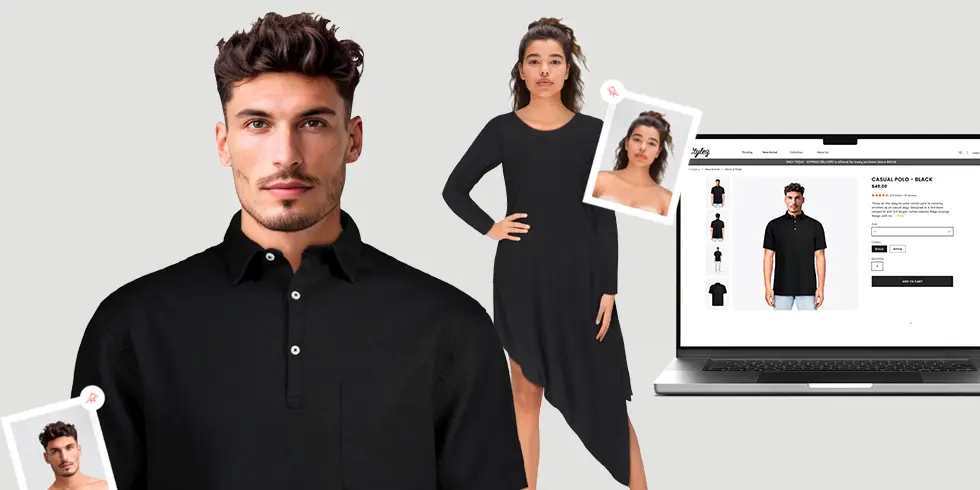 Banner image showcasing model photography in an ecommerce setting.